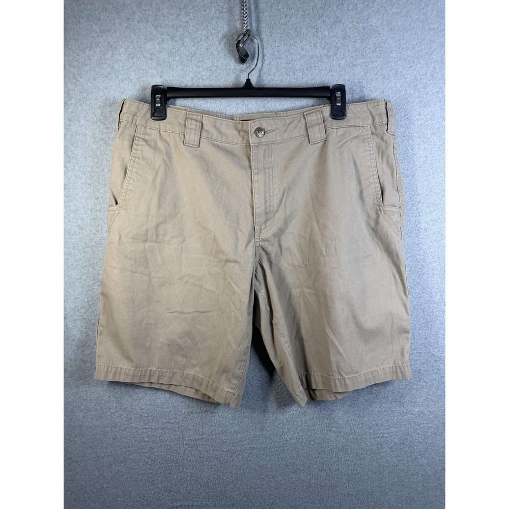 Noble Outfitters Shorts Mens 38 Beige Cargo Canvas Workwear Utility Pockets
